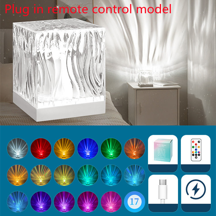 Dimmable 16 Color USB Water Ripple Crystal Table Lamp™
